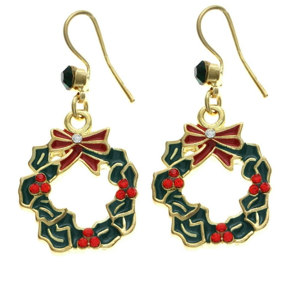 Reindeer Snowman Santa Penguin Wreath Ornaments Holiday Gift Christmas Earrings