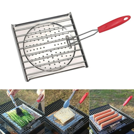 

Rdeuod Pot Mat Foldable With PP Handle Stainless Steel Frying Pan Outdoor Barbecue Oven Utensils Barbecue Tools