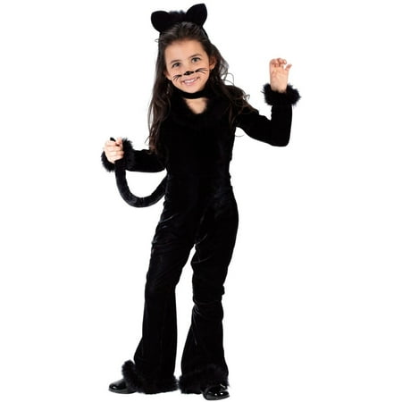 Playful kitty black cat toddler girls costume