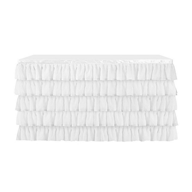 Advancent de de tul de 5 capas, tutú de Navidad de Acción de Gracias, vajilla para Baby Shower, decoraciones de cumpleaños, banquete, boda, Decoración del hogar Blanco 9 pies Advancent HA006958-02B