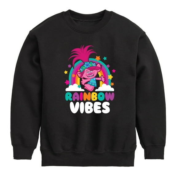 Trolls - Rainbow Vibes Poppy - Toddler & Youth Crewneck Fleece Sweatshirt