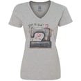 thumbnail image 3 of Inktastic Love to Sew Sewing Machine Women's V-Neck T-Shirt, 3 of 5