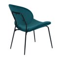 thumbnail image 6 of Modern Dining Kitchen Fabric Cushion Seat with Curved Back, Mid Century Living Room Side Chairs Vanity Chair with Metal Legs, Grass Green, 6 of 8