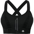 thumbnail image 1 of TEMOGU-Women's High Impact Sports Bra for Large Breasts - Front Zipper Closure, Adjustable Straps, Padded Sports Bra, 1 of 4