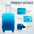 thumbnail image 4 of 20"/24"/28" 3 pcs/set in PC Spinner Wheel Luggage, Carry on Suitcase, With Gradient Color and Combination Lock, 4 of 9