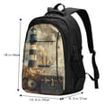 thumbnail image 2 of Japuie Vintage Nautical Lighthouse Print Laptop Backpack,Business Travel Durable Laptops Backpack with USB Charging Port,Water Resistant College Computer Bag for Women & Men, 2 of 5