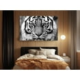 thumbnail image 4 of Black and White Tiger Canvas Wall Art - High-Quality Wildlife Portrait Print - Handcrafted Modern Decor - Stylish Wall Art - Gift for Home or Office, 4 of 7