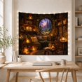 thumbnail image 5 of Magical Interior Resembling with Study Library Nook Nestled, Serene Fantasy for Plant Lovers, Indoor Plant Wall Decor, Mother'S Day Gift, Tapestry Wall Hanging for Bedroom and Dorm, 5 of 7