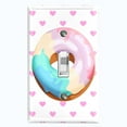 thumbnail image 1 of Metal Light Switch Plate Cover Rainbow Swirl Doughnut Pink Heart Wallpaper CAK039, 1 of 13