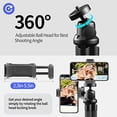 thumbnail image 5 of Aureday Phone Tripod, Flexible Tripod for iPhone and Android Cell Phone, Portable Small Tripod with Wireless Remote and Clip for Video Recording/Vlogging/Selfie Black, 5 of 5