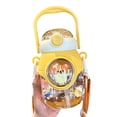 thumbnail image 2 of 1PC Cute Straw Cup Stylish Universal Strap Children's Water Cup – Space Capsule Plastic Cup with Large Capacity – Yellow, 2 of 3