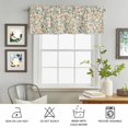 thumbnail image 6 of Kitchen Valances for Window, Retro Style Farm Leaves Light Filtering Rod Pocket Valance Curtain, Country Leaf on Linen Short Curtains Window Topper for Bedroom Bathroom Living Room 54x18in, 6 of 9