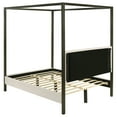 thumbnail image 6 of Monroe Upholstered Queen Canopy Platform Bed Vanilla and Black, 6 of 7