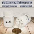 thumbnail image 6 of AuldHome Design Salt and Pepper Shaker Set (White); Rustic Enamelware Retro Vintage Style Shaker Set, 6 of 9
