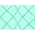 thumbnail image 1 of Ahgly Company Indoor Rectangle Oriental Turquoise Blue Modern Area Rugs, 5' x 8', 1 of 4