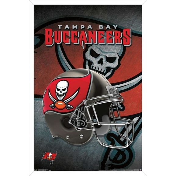 NFL Tampa Bay Buccaneers - Helmet 16 Wall Poster, 14.725" x 22.375", Framed
