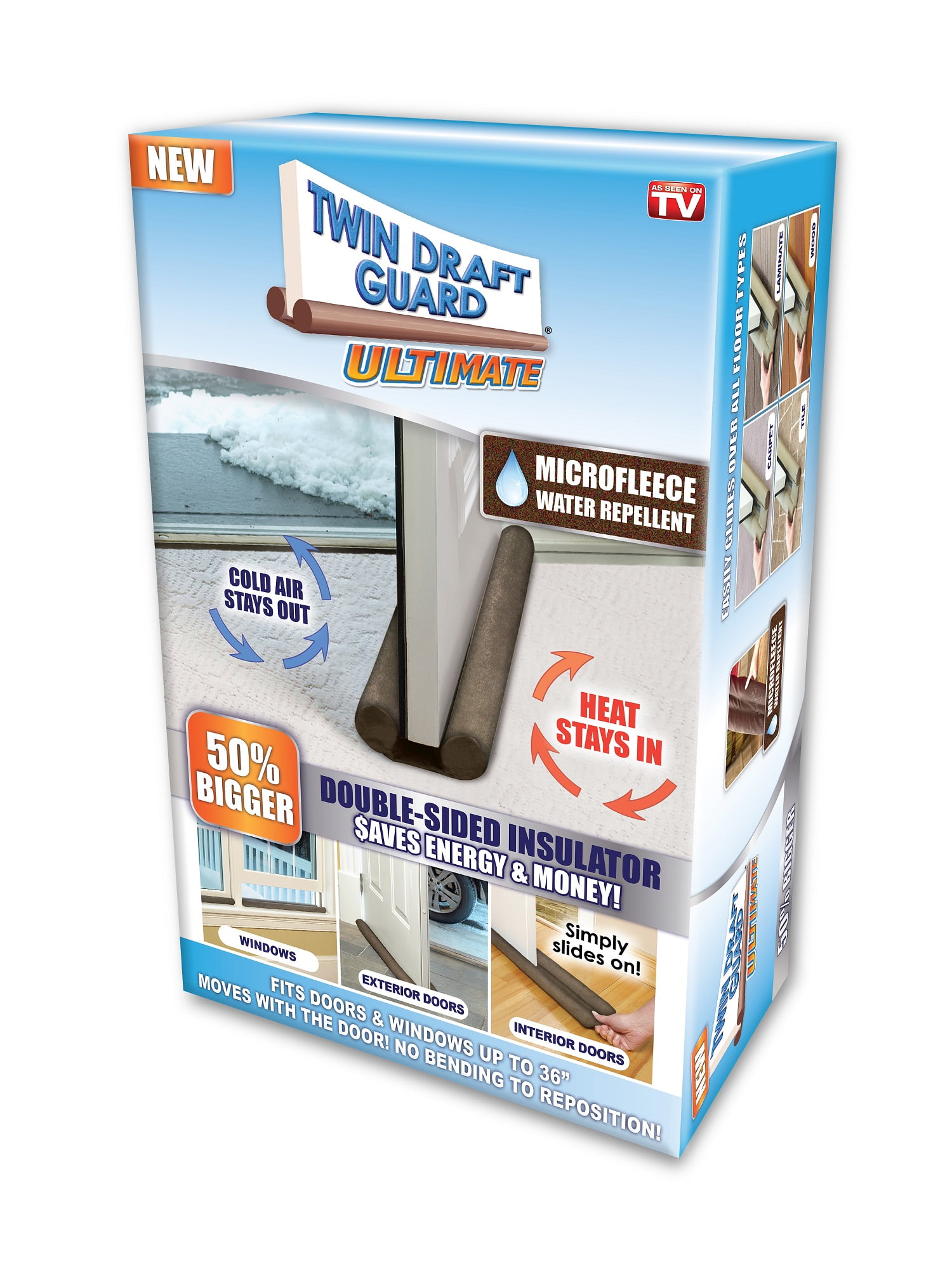 Home Twin Double Draft Under Door Stopper Draught Excluder Air Guard Protector
