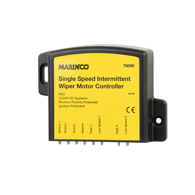 Controlador de motor de limpiaparabrisas Marinco 76090 de una sola velocidad