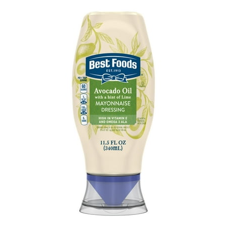 (2 Pack) Best Foods Squeeze Mayonnaise Dressing Avocado Oil with a hint of Lime 11.5