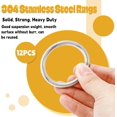 thumbnail image 4 of Yazoeia 12pcs Metal O Rings, 2 Inch Ring Heavy Duty 304 Stainless Steel o Ring Welded Metal o Rings for Macrame, Dog Leashes and Other DIY Crafts CJC912-205906, 4 of 7