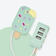 thumbnail image 2 of USB Hub Splitter 3-Port Mini Portable Ice Cream-Shaped Converter for PC Laptop with Data Transfer and Charging Support, 2 of 6