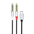 thumbnail image 1 of DQrwqpou Cable adaptador Divisor Y USB C a 6 35 mm Cable adaptador 1/4 pulgada (Tipo-C 1M), 1 of 9