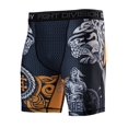 thumbnail image 1 of Extreme Hobby Men's Ragnarok Viking Vale Tudo MMA Shorts Black/Gold, 1 of 4