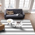thumbnail image 4 of Striped Area Rug 5'x7' Gray and White Stripe Washable Area Rugs Non Shedding Floor Carpet Rubber Backing Non Slip Indoor Mats for Living Room Bedroom Kitchen, 4 of 8