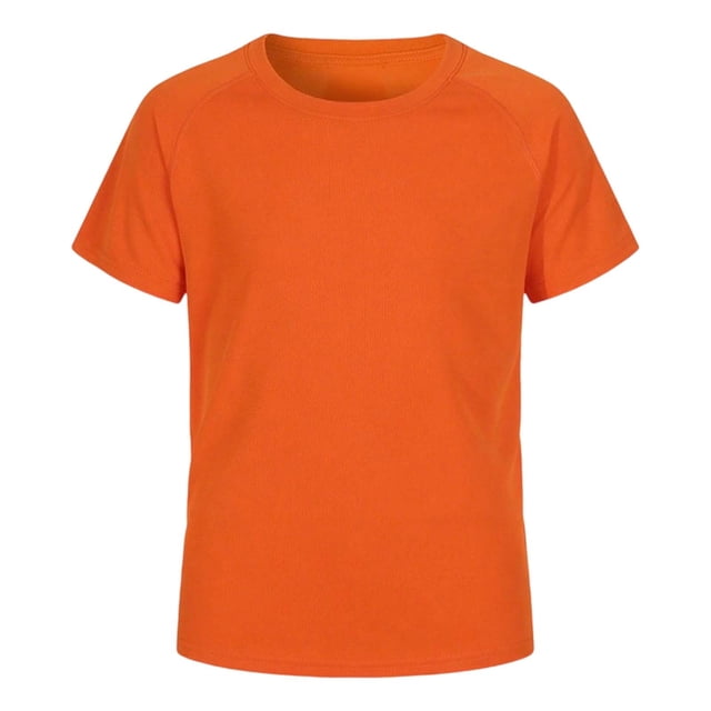 DHFJKG Kids T-Shirts Short Sleeve Summer Quick-Dry Crewneck Basic Tee Loose Fit Solid Color Youth Shirt Versatile Tops