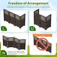 thumbnail image 3 of WLXIANG Outdoor Privacy Fence, 4 Fence Panels Privacy Screen Panels for Outside and Yard, Resin Air Conditioner Lattice Fence for Trash Can (Brown), 3 of 8