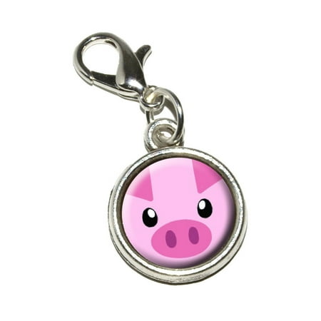 - Pig Face - Closeup Farm Animal Bracelet Charm