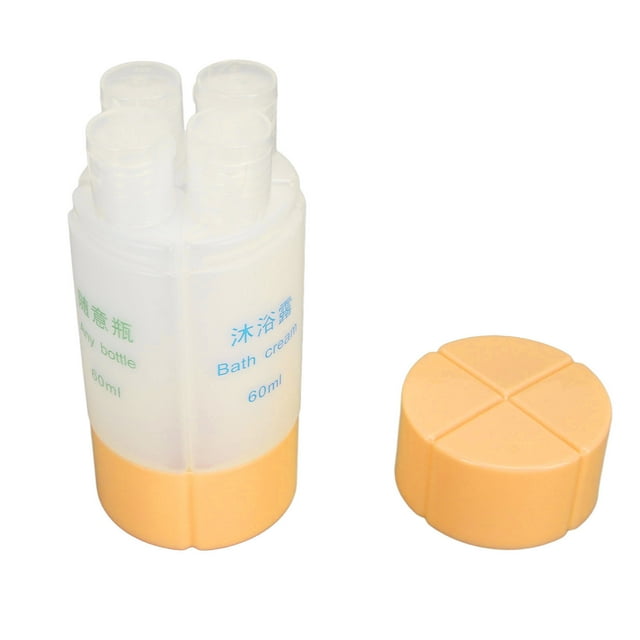 Botella De Ducha, Dispensador De Viaje Desmontable 4 En 1 De Plástico Resistente De 60 Ml Para Acampar