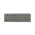 thumbnail image 6 of HomePop Draper Modern Metal and Fabric Large Ottoman with Button Tufting in Gray, 6 of 10