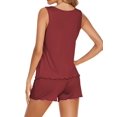 thumbnail image 2 of Ekouaer Womens Sleeveless Pajamas Set Casual Sleepwear Soft Pj Sets Tank Top and Shorts 2 Piece Loungewear for Summer, 2 of 6