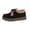 Black, variant on Women's Winter Faux Fur-Lined Slip-On Loafers Plush Shearling Lining for Cold-Weather Warmth