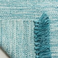 thumbnail image 3 of SAFAVIEH Montauk Justin Solid Braided Cotton Runner Rug, Turquoise, 2'3" x 7', 3 of 5
