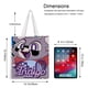 thumbnail image 5 of Indigo Park Bolso de tela con estampado de lienzo para mujer, bolsa de compras reutilizable y estética, con cremallera interior, regalo para mujer,38*45cm., 5 of 6