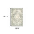 thumbnail image 4 of HomeRoots 5' X 7' Grey Ivory And Blue Oriental Power Loom Stain Resistant Area Rug, 4 of 10