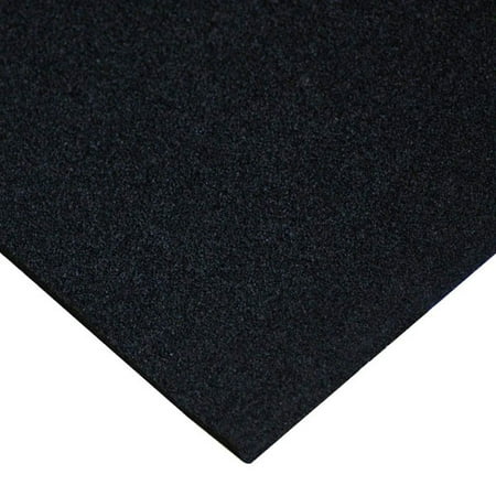 

2 Thick Black EPDM Foam Extra Soft Textured Sheets with Plain Back for Light Duty Applications 42 Wide x 1 Ft.