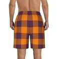 thumbnail image 3 of Disketp Men'S Swim Trunks Hawaiian Breathable Surf Beach Swimsuits Mesh Lining Beach Shorts With Pockets-Fall Buffalo Plaid, 3 of 9