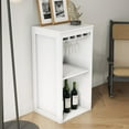 thumbnail image 2 of Wine Bar Cabinet,Farmhouse Wine Bar Cabinet Buffet Cabinet & Sideboard Cupboard for Living,Dining Room,White, 2 of 7