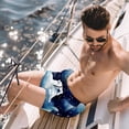 thumbnail image 2 of luoweisi Men's Beach Shorts Quick Dry Swim Trunks with Mesh Lining Galaxy Polar Bear S, 2 of 5