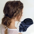 thumbnail image 2 of Unique Bargains 1 Pc Solid Color Rose Scrunchies Navy Blue, 2 of 4