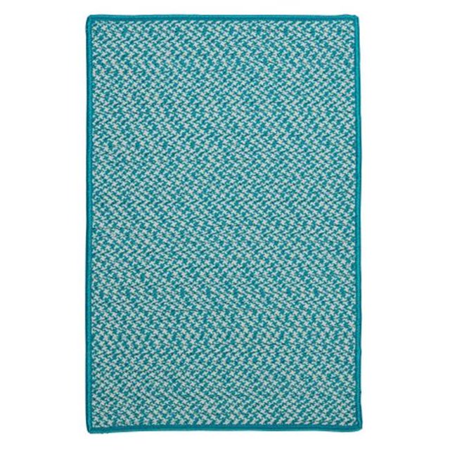 Outdoor Houndstooth Tweed - Turquoise sample swatch