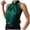 Dark Green, variant on Women Chiffon Halter Tops Open Back Neck Y2k Sleeveless Tanks Flowy Bubble Hem Cami Going Out Crop Top Black for Size S