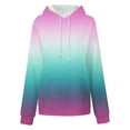 thumbnail image 3 of Jsaierl Women's Hoodies Cute Gradient Graphic Hooded Sweatshirts Casual Sweaters Workout Long Sleeve Top Hoodie Womens Hoodies, 3 of 4