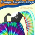 thumbnail image 5 of Red and Purple Tie Dye Pattern 17" Waterproof Oxford School Backpacks for Teens, S-Shape Padded Straps, for School, Travel, Hiking, Camping, 5 of 5