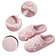 thumbnail image 4 of Daznico Women's Bow Winter Slippers Plush Indoor House Shoes Non- Soft Comfortable for Home,Color:Pink,Size:10, 4 of 9