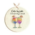 thumbnail image 2 of Wine Glass Ornaments 2025, Sea Glass Wine Glass Hanging Ornament, 2D Flat Wine Glass Acrylic Christmas Tree Ornaments, Xmas Gift for Xmas,Friends,Family,Colleague, 2 of 5