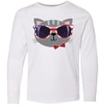 thumbnail image 3 of Inktastic 4th of July Girl Patriotic Cat Long Sleeve Youth T-Shirt, 3 of 5